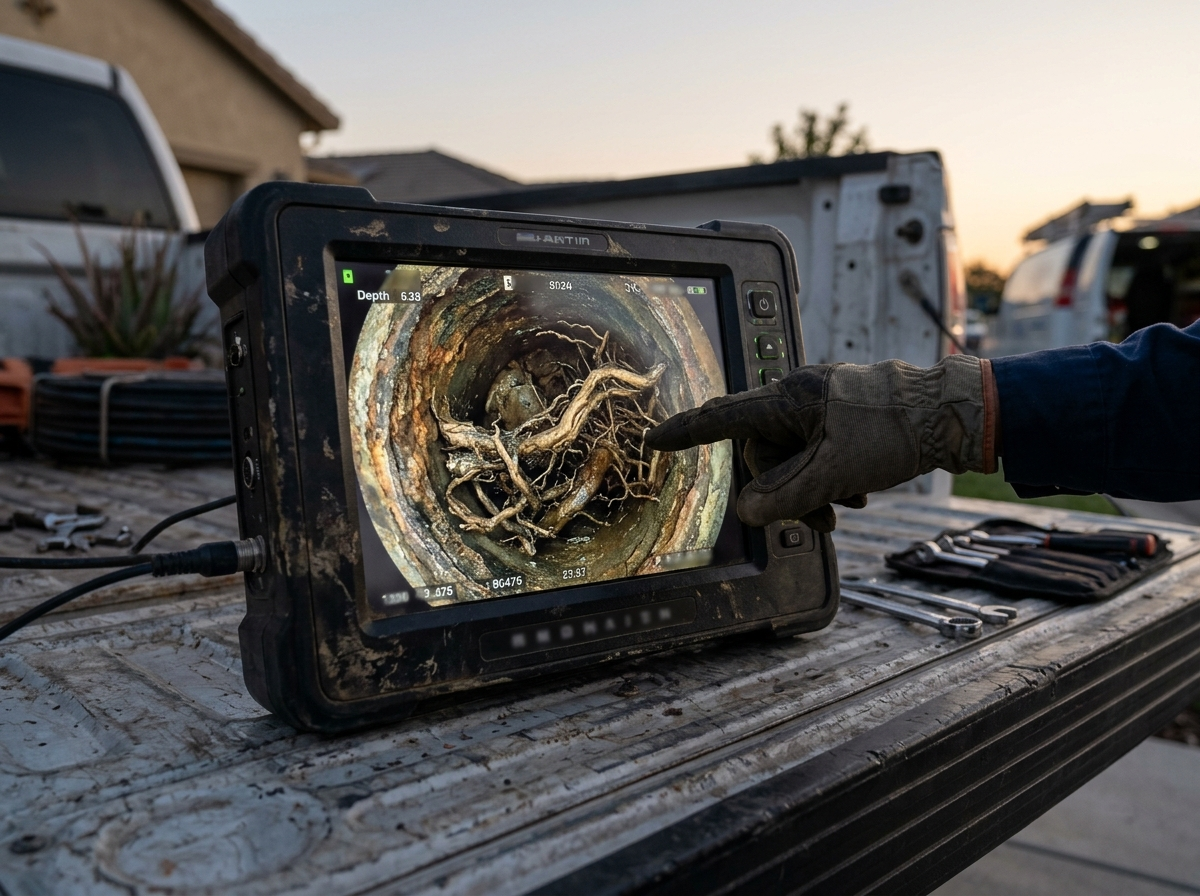 Sewer camera inspection monitor